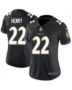 Women's Baltimore Ravens #22 Derrick Henry Black Vapor Untouchable Limited NFL Jersey