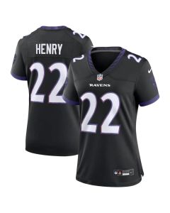 Women's Baltimore Ravens #22 Derrick Henry Nike Black Alternate Game Jersey (Black)