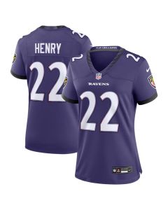 Women's Baltimore Ravens #22 Derrick Henry Nike Purple Team Game Jersey (Purple)