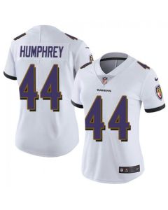 Women's Baltimore Ravens #44 Marlon Humphrey White Vapor Untouchable Limited NFL Jersey(Run Small)