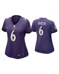 Women's Baltimore Ravens #6 Patrick Queen Purple Vapor Untouchable Limited Football Jersey(Run Small)