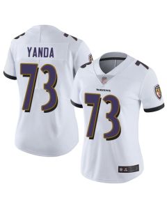Women's Baltimore Ravens #73 Marshal Yanda White Vapor Untouchable Limited NFL Jersey(Run Small)