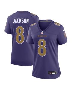 Women's Baltimore Ravens #8 Lamar Jackson Nike Purple Alternate Game Jersey (Purple)
