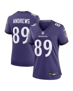 Women's Baltimore Ravens #89 Mark Andrews Nike Purple Team Game Jersey (Purple)