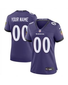 Women's Baltimore Ravens Nike Purple Team Game Custom Jersey (Purple)