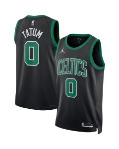 Women's Boston Celtics #0 Jayson Tatum Black Swingman Statement Edition Jersey (Black)