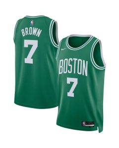 Women's Boston Celtics #7 Jaylen Brown Kelly Green Swingman Icon Edition Jersey