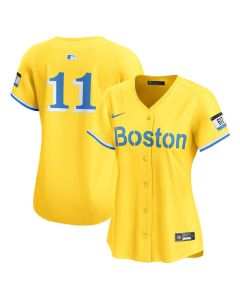 Women's Boston Red Sox #11 Rafael Devers Gold City Connect Limited Player Jersey