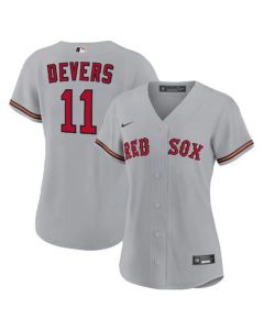 Women's Boston Red Sox #11 Rafael Devers Gray Home Replica Player Jersey