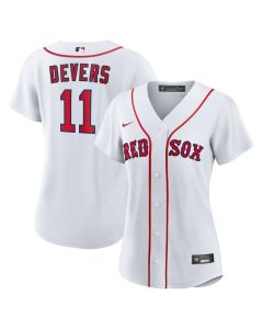 Women's Boston Red Sox #11 Rafael Devers White Home Replica Player Jersey