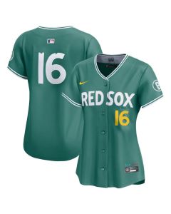 Women's Boston Red Sox #16 Jarren Duran Green 2025 City Connect Limited Player Jersey (Red Green)