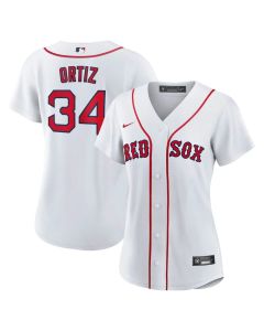 Women's Boston Red Sox #34 David Ortiz White Home Replica Jersey