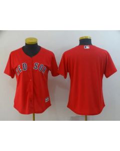 Women's Boston Red Sox Blank Red Cool Base Stitched MLB Jersey(Run Small)