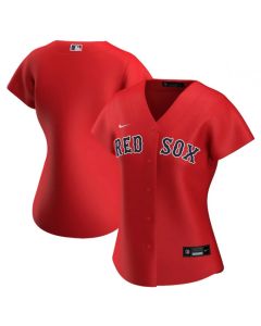 Women's Boston Red Sox Customized Red Stitched MLB Jersey(Run Small)