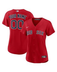 Women's Boston Red Sox Red Alternate Replica Custom Jersey