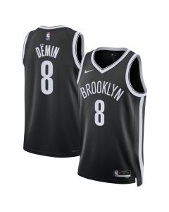 Women's Brooklyn Nets #8 Egor Demin Black Swingman Icon Edition Jersey (Black)