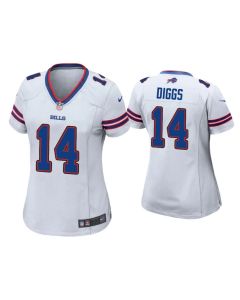 Women's Buffalo Bills #14 Stefon Diggs White Stitched Jersey
