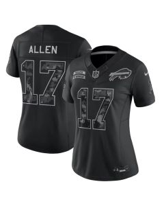 Women's Buffalo Bills #17 Josh Allen Nike Black 2026 Salute to Service Vapor F.U.S.E. Limited Jersey