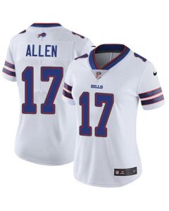 Women's Buffalo Bills #17 Josh Allen White Limited Stitched Jersey(Run Small)