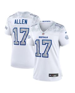 Women's Buffalo Bills #17 Josh Allen White Rivalries Collection Game Jersey (White)