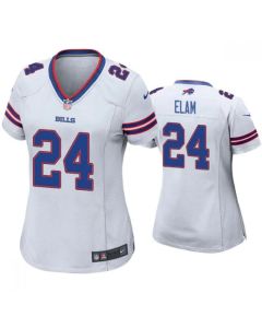 Women's Buffalo Bills #24 Kaiir Elam White Stitched Football Jersey