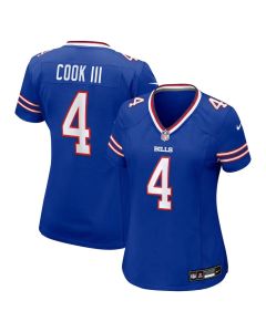 Women's Buffalo Bills #4 James Cook Blue Stitched Football Jersey(Run Small)