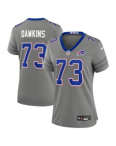 Women's Buffalo Bills #73 Dion Dawkins Nike Gray Nickel City Game Jersey (Gray)