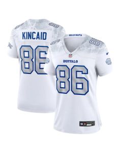 Women's Buffalo Bills #86 Dalton Kincaid White Rivalries Collection Game Jersey (White)