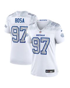 Women's Buffalo Bills #97 Joey Bosa White Rivalries Collection Game Jersey (White)