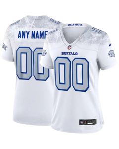 Women's Buffalo Bills Custom White Rivalries Collection Game Jersey (White)