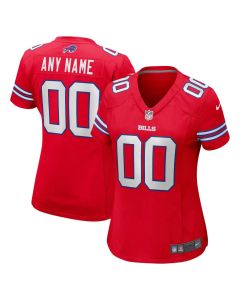 Women's Buffalo Bills Red Alternate Game Custom Jersey