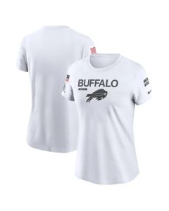 Women's Buffalo Bills White 2024 Salute To Service Legend Performance T-Shirt (White)