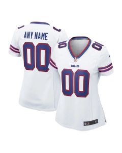 Women's Buffalo Bills White Game Custom Jersey
