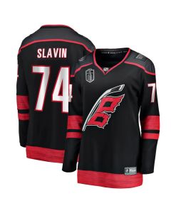 Women's Carolina Hurricanes #74 Jaccob Slavin Black 2026 Stanley Cup Final Home Jersey