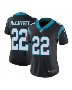 Women's Carolina Panthers #22 Christian McCaffrey Black Vapor Untouchable Limited Jersey(Runs Small)