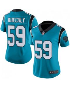 Women's Carolina Panthers #59 Luke Kuechly Blue Vapor Untouchable Limited Stitched NFL Jersey(Run Small)