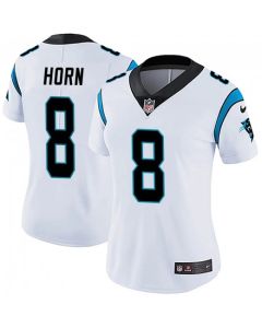 Women's Carolina Panthers #8 Jaycee Horn White Vapor Untouchable Limited Stitched NFL Jersey(Run Small)