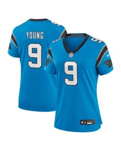 Women's Carolina Panthers #9 Bryce Young Blue Player Jersey