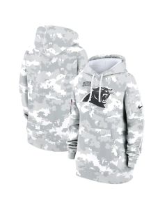 Women's Carolina Panthers Arctic Camo 2024 Salute To Service Club Fleece Pullover Hoodie (Camo)