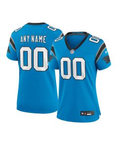 Women's Carolina Panthers Blue Alternate Game Custom Jersey