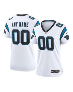 Women's Carolina Panthers White Road Game Custom Jersey