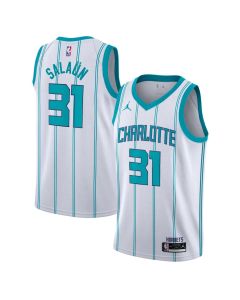 Women's Charlotte Hornets #31 Tidjane Salaun White Association Edition Swingman Jersey