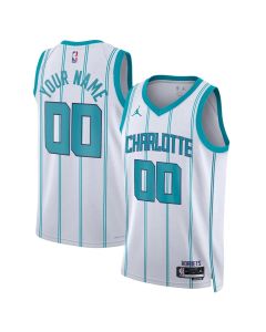 Women's Charlotte Hornets White Swingman Custom Association Edition Jersey (White)