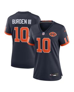 Women's Chicago Bears #10 Luther Burden III Navy 2026 Rivalries Collection Game Jersey (Navy)