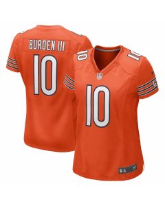 Women's Chicago Bears #10 Luther Burden III Orange Alternate Game Jersey