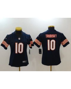 Women's Chicago Bears #10 Trubisky Navy Blue Vapor Untouchable Elite Stitched NFL Jersey
