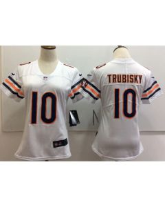 Women's Chicago Bears #10 Trubisky White Untouchable Limited Stitched NFL Jersey