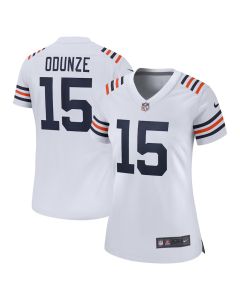 Women's Chicago Bears #15 Rome Odunze White Alternate Game Jersey (White)