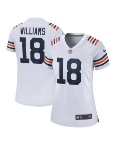 Women's Chicago Bears #18 Caleb Williams Nike White 2nd Alternate Game Player Jersey (White)