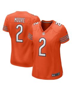 Women's Chicago Bears #2 D.J. Moore Orange Vapor Untouchable Stitched Football Jersey